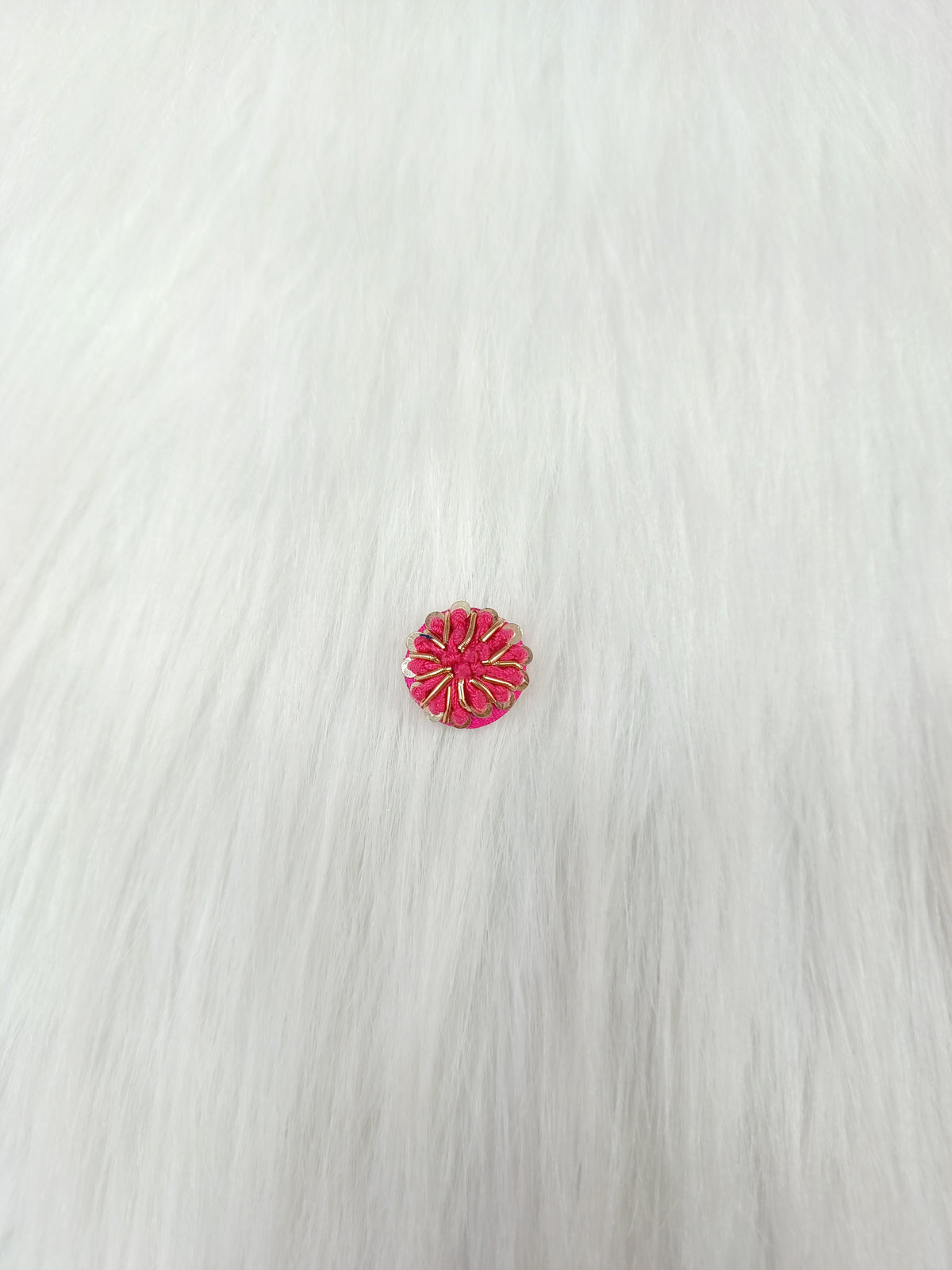 Zardosi and Embroidery handwork Rani pink Button - LH B154