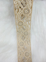 Moti and stonework golden lace - LH A54Lace Hut Lace Hut
