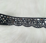 Mirrorwork black lace - LH A60Lace Hut Lace Hut