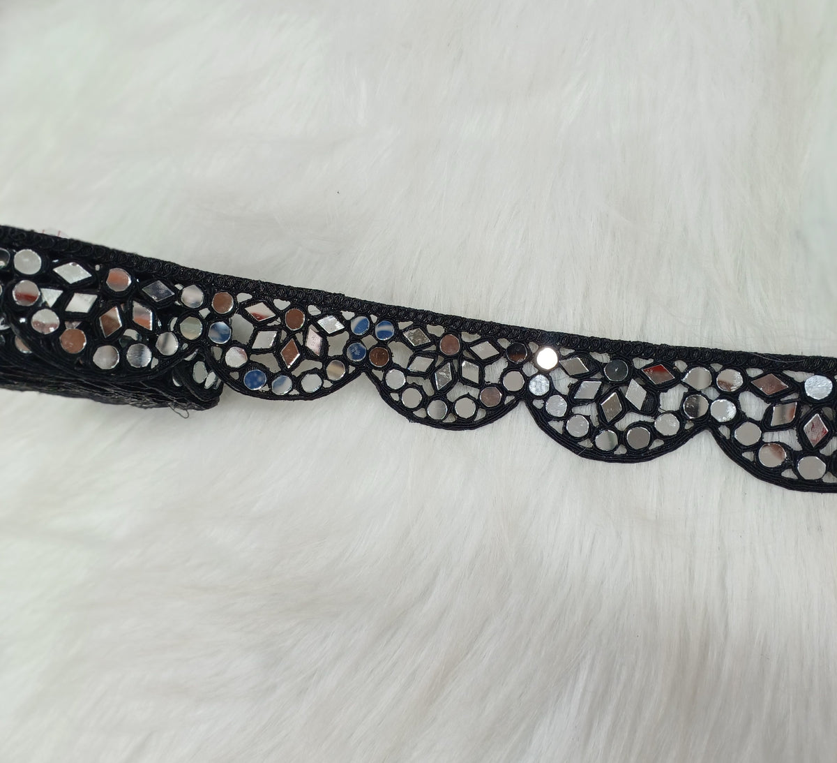 Mirrorwork black lace - LH A58Lace Hut Lace Hut