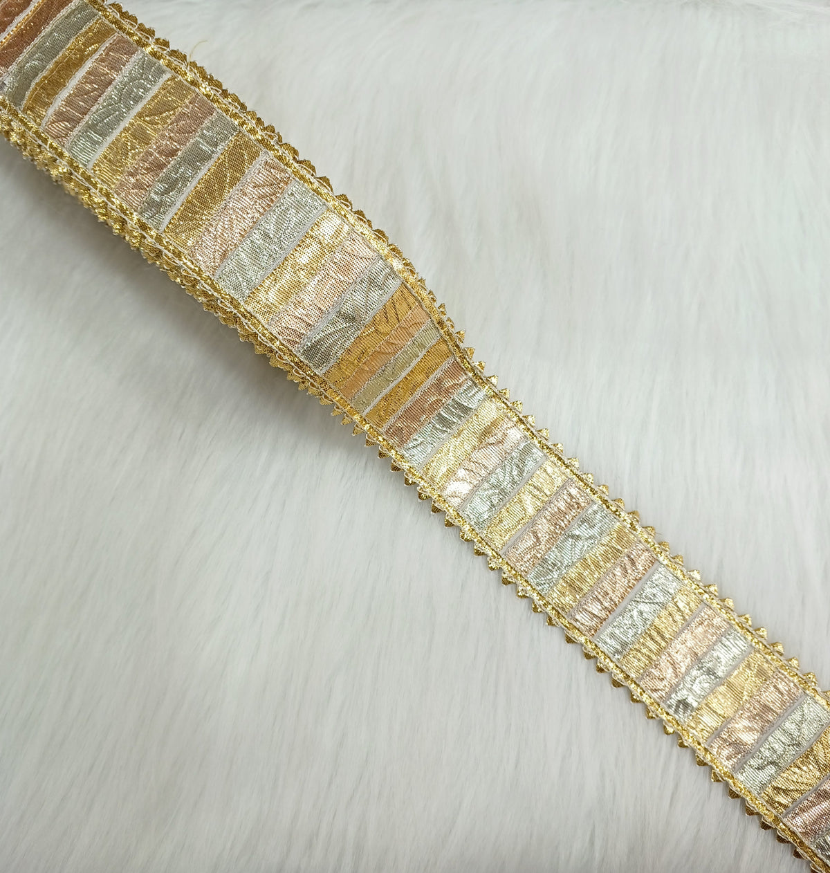 Gold silver and Rose gold gota Patti work lace - LH A65
