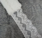 Organza base flower design white cotton lace - LH C6
