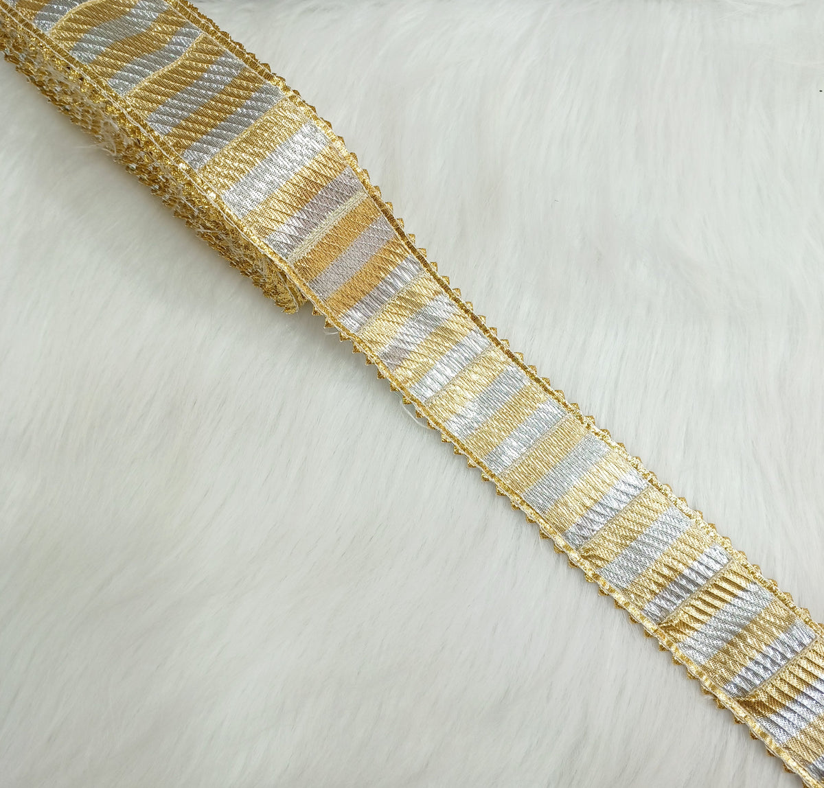 Gota Patti work gold and silver lace - LH A67