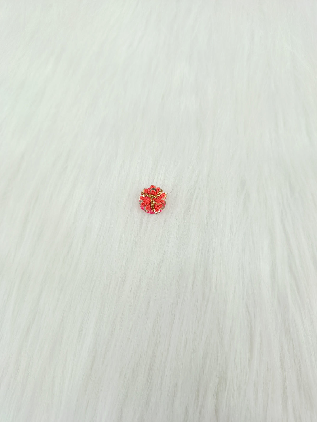 Zardosi and Embroidery handwork Reddish pink Button - LH B135