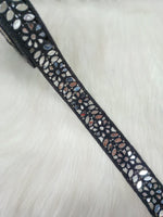 Mirrorwork black lace - LH A59Lace Hut Lace Hut