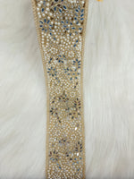Moti mirror and stone work golden lace - LH A52Lace Hut Lace Hut