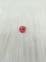Embroidery and sequence handwork Rani pink Button - LH B120