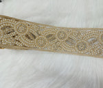 Moti and stonework golden lace - LH A54Lace Hut Lace Hut