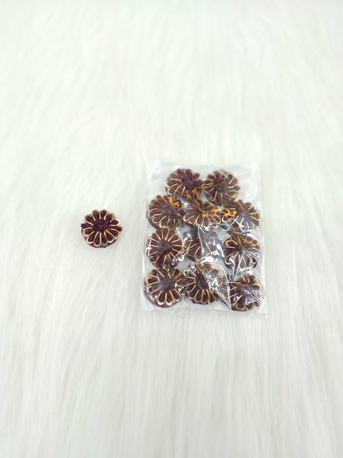 Zardosi and Embroidery handwork vine Button - LH B148