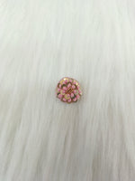 Embroidery and sequence handwork baby pink Button - LH B128
