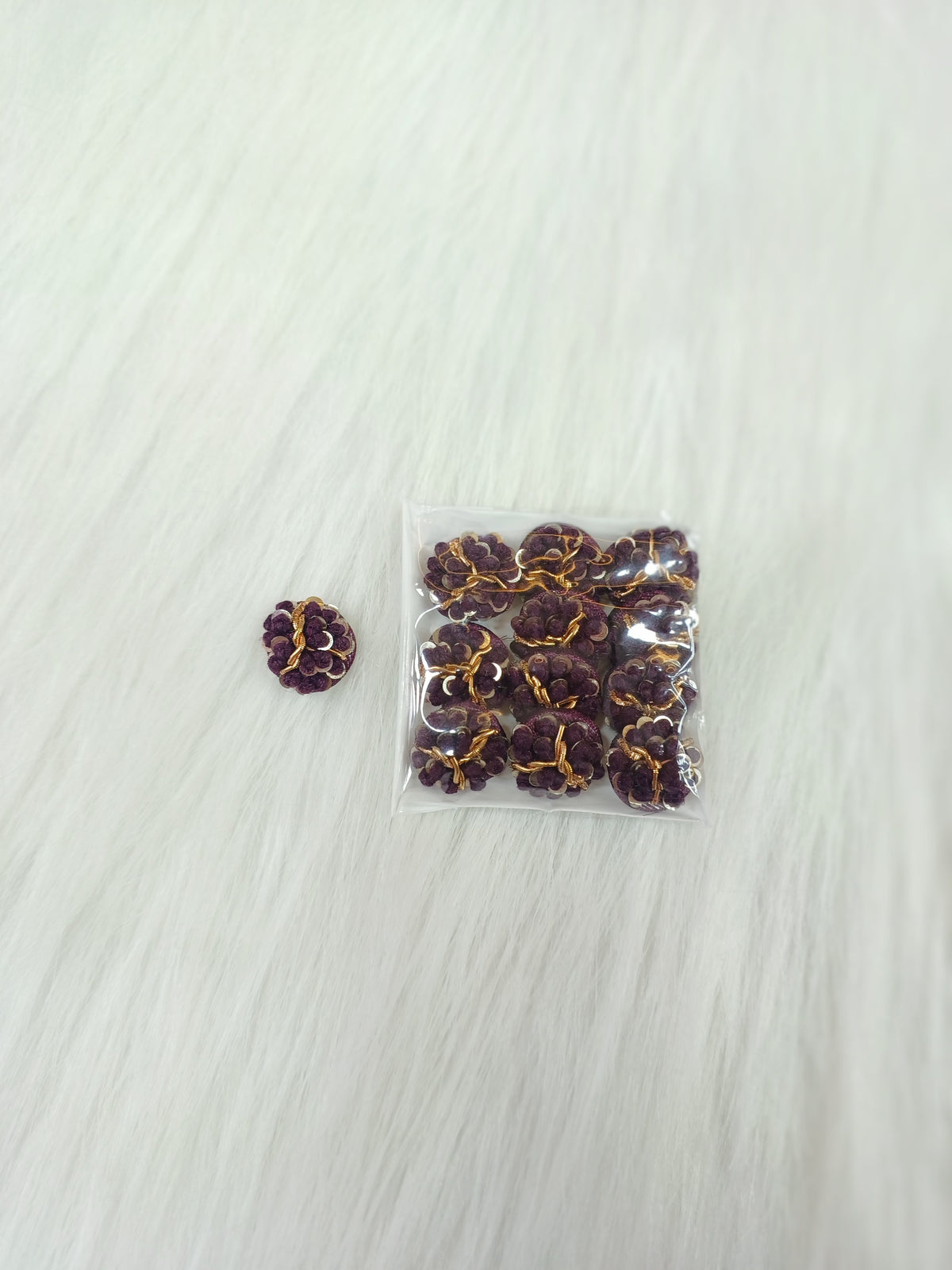Zardosi and Embroidery handwork vine Button - LH B136