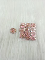 Embroidery and sequence handwork baby pink Button - LH B128