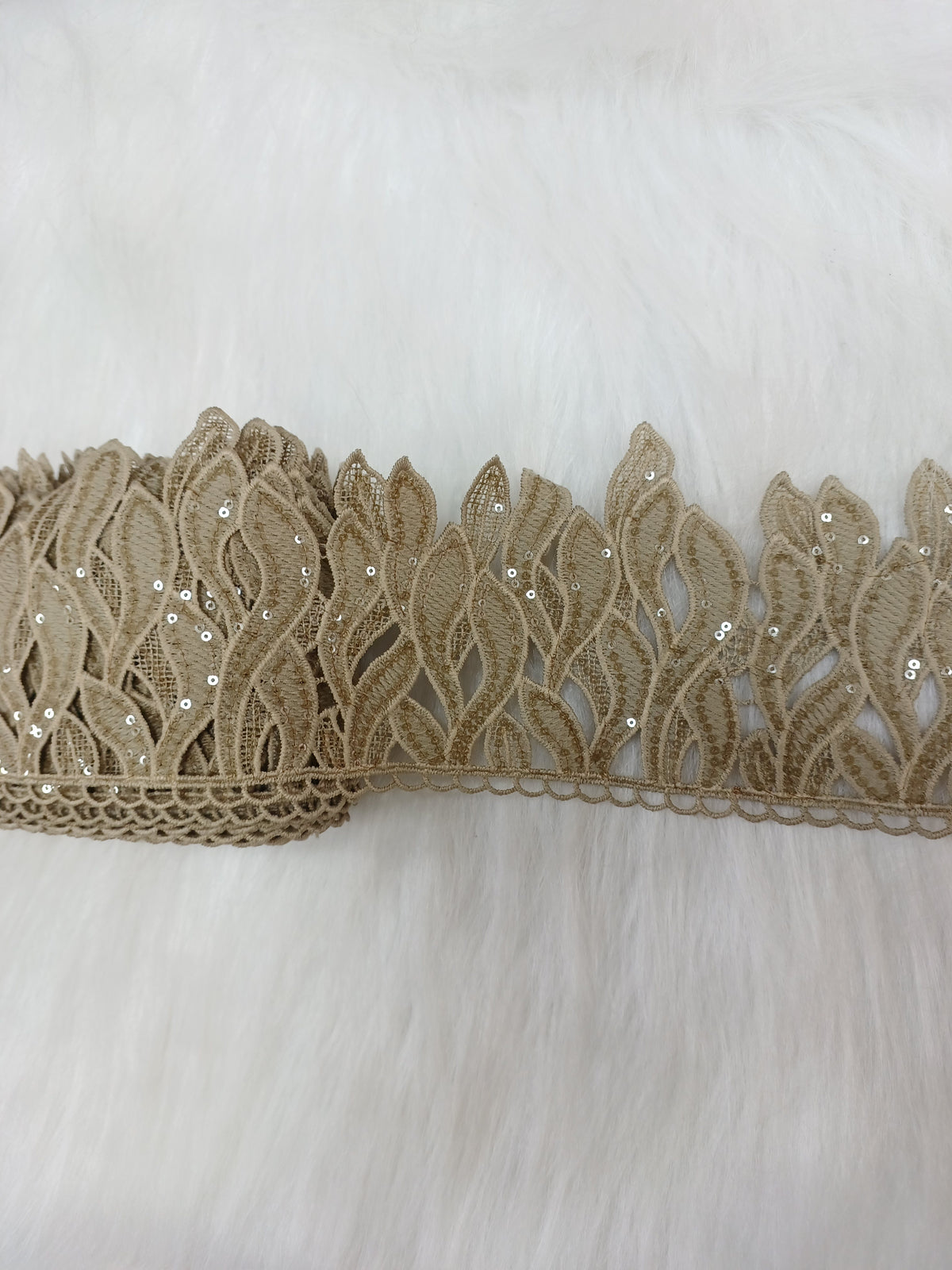 Water sequence work olive green cotton lace - LH C5Lace Hut Lace Hut