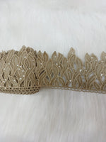 Water sequence work olive green cotton lace - LH C5Lace Hut Lace Hut