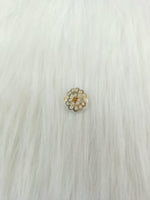 Embroidery and sequence handwork off white Button - LH B124