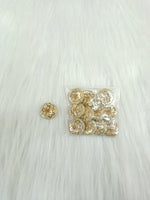 Embroidery and sequence handwork beige Button - LH B119