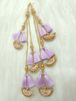 Zardosi and Cristal handwork lavender lehenga latkan - LH L19Lace Hut Lace Hut
