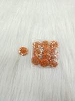 Embroidery and sequence handwork orange Button - LH B126