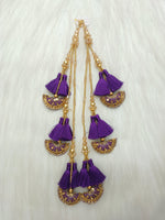 Zardosi and Cristal handwork purple lehenga latkan - LH L23Lace Hut Lace Hut