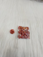 Embroidery and sequence handwork Red Button - LH B121