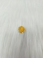 Zardosi and Embroidery handwork yellow Button - LH B158