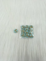 Zardosi and Embroidery handwork light blue Button - LH B146