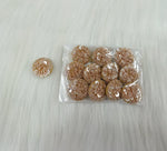 Rose gold button with jari and sequins from Lace Hut, featuring a stylish design and decorative embellishments.