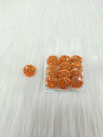 Zardosi and Embroidery handwork orange Button - LH B145