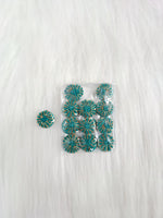 Zardosi and Embroidery handwork Rama green button - LH B161