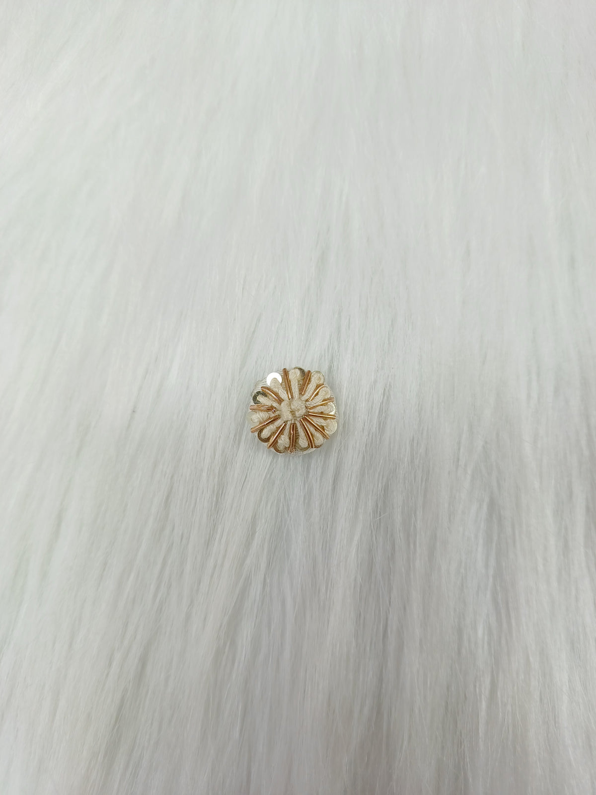 Zardosi and Embroidery handwork off white Button - LH B156