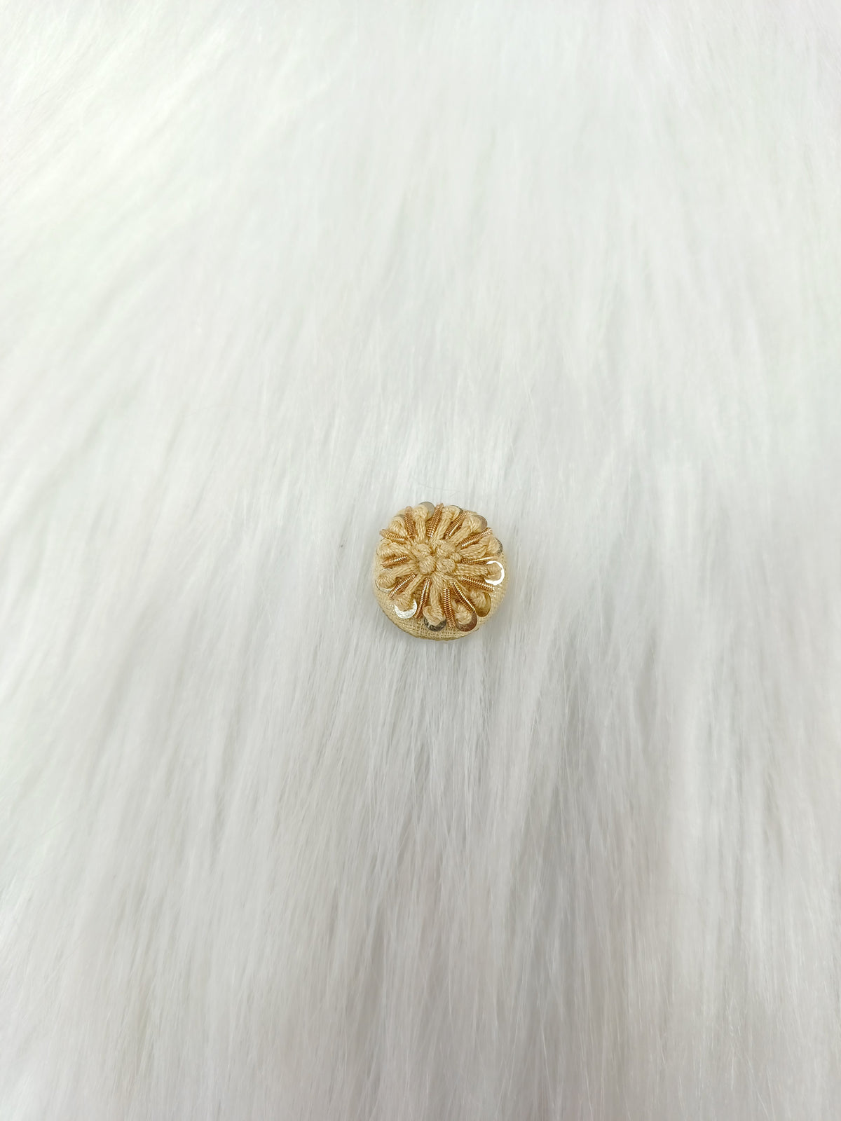 Zardosi and Embroidery handwork beige Button - LH B155