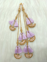 Zardosi and Cristal handwork lavender lehenga latkan - LH L19Lace Hut Lace Hut