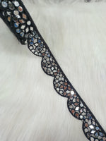 Mirrorwork black lace - LH A58Lace Hut Lace Hut