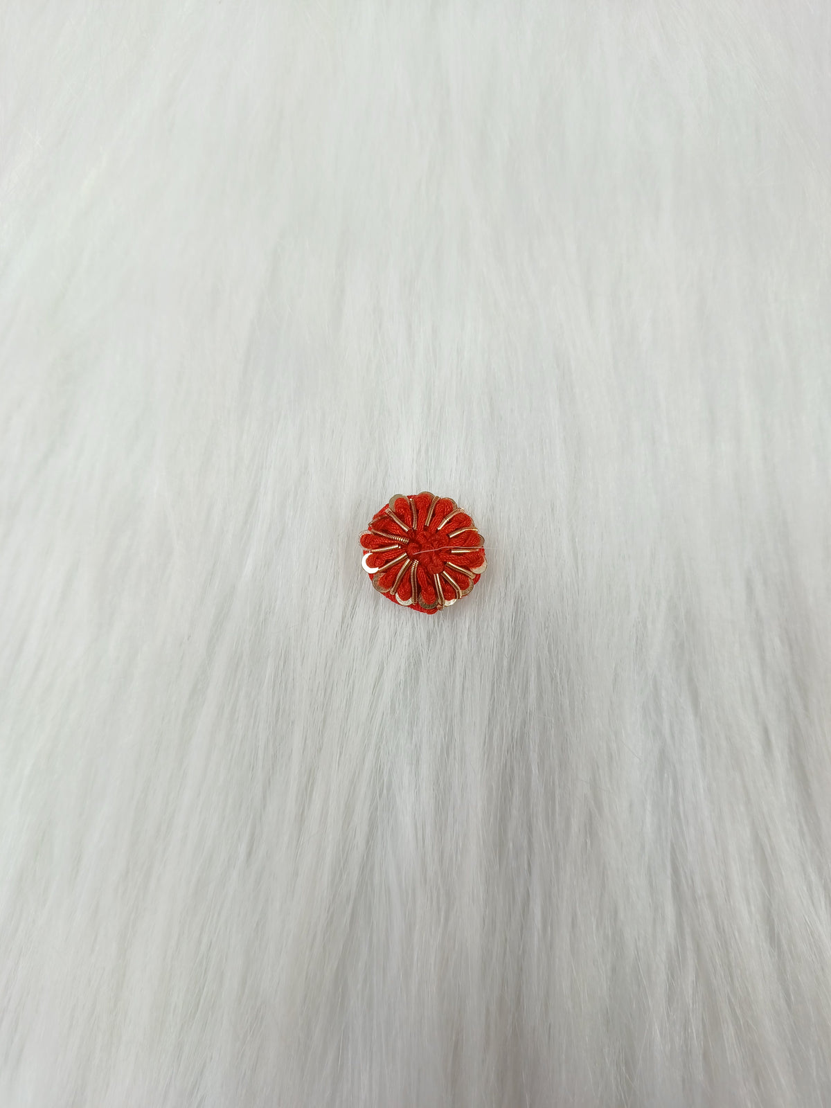 Zardosi and Embroidery handwork Red Button - LH B159