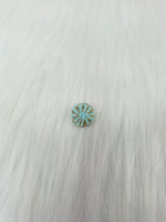 Zardosi and Embroidery handwork powder blue Button - LH B152