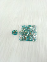 Embroidery and sequence handwork Rama green button - LH B130