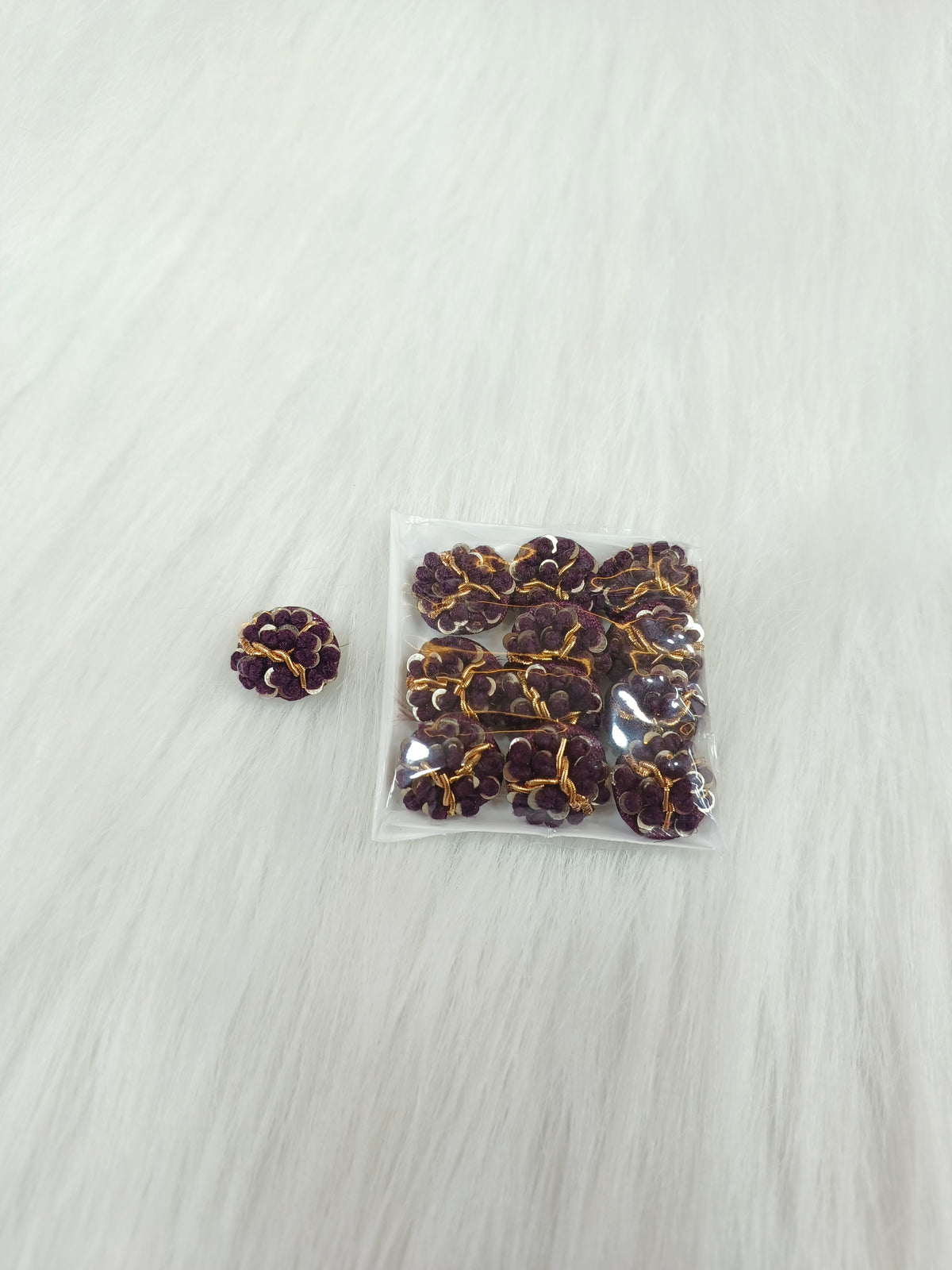 Zardosi and Embroidery handwork vine Button - LH B136