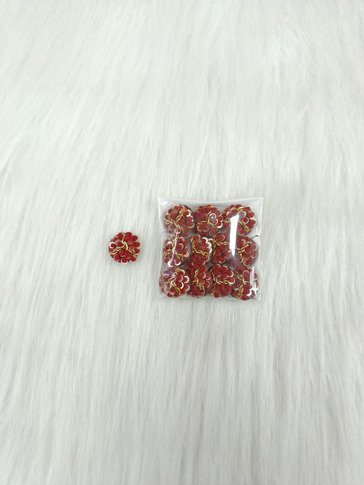 Zardosi and Embroidery handwork marun Button - LH B143