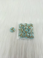 Zardosi and Embroidery handwork light blue Button - LH B146