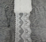 Organza base flower design white cotton lace - LH C6