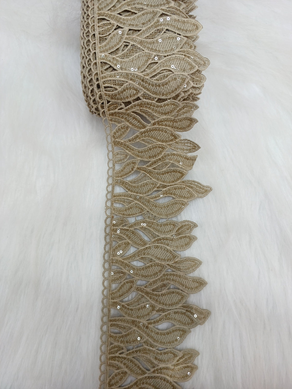 Water sequence work olive green cotton lace - LH C5Lace Hut Lace Hut
