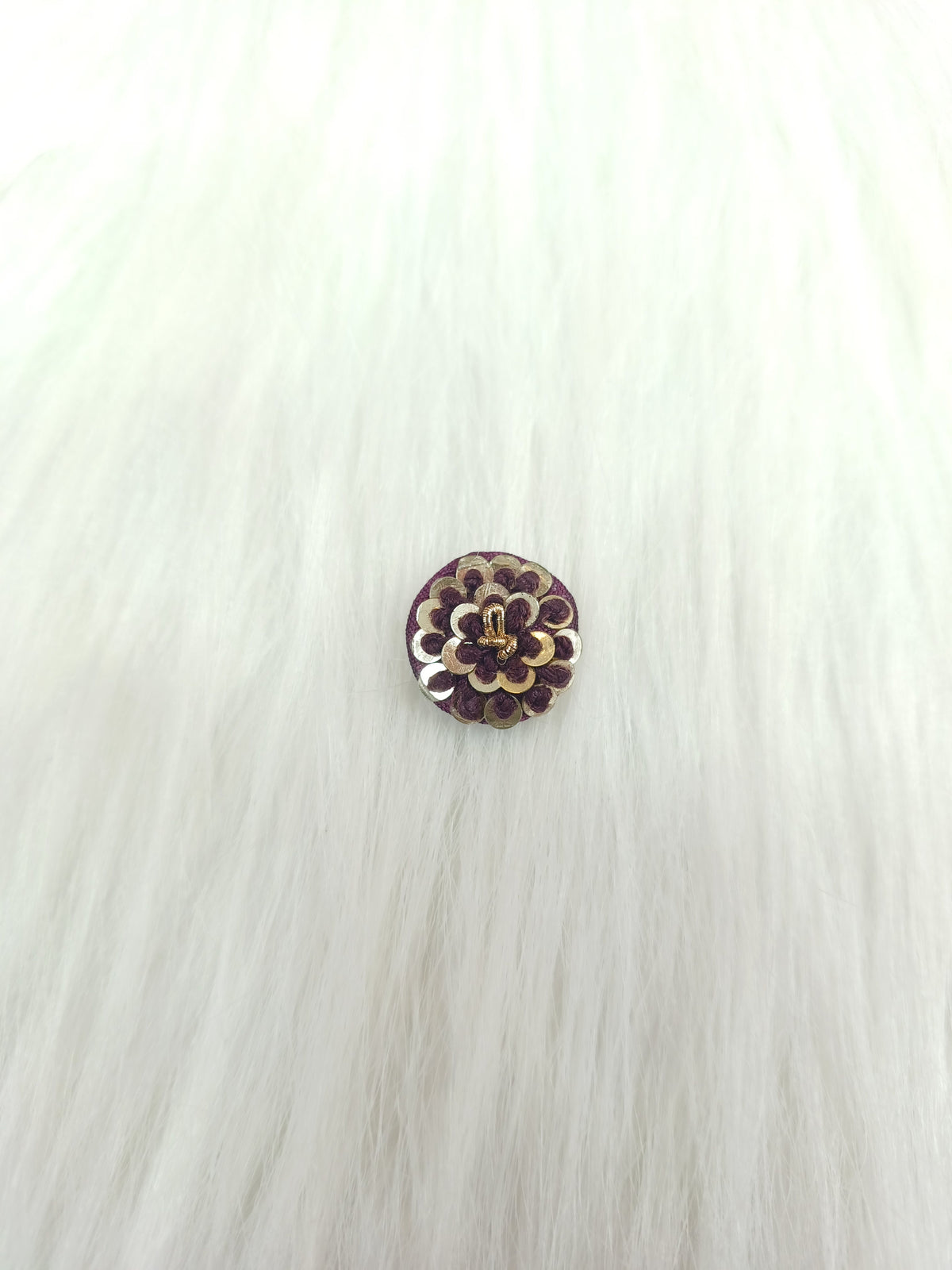 Embroidery and sequence handwork vine Button - LH B131