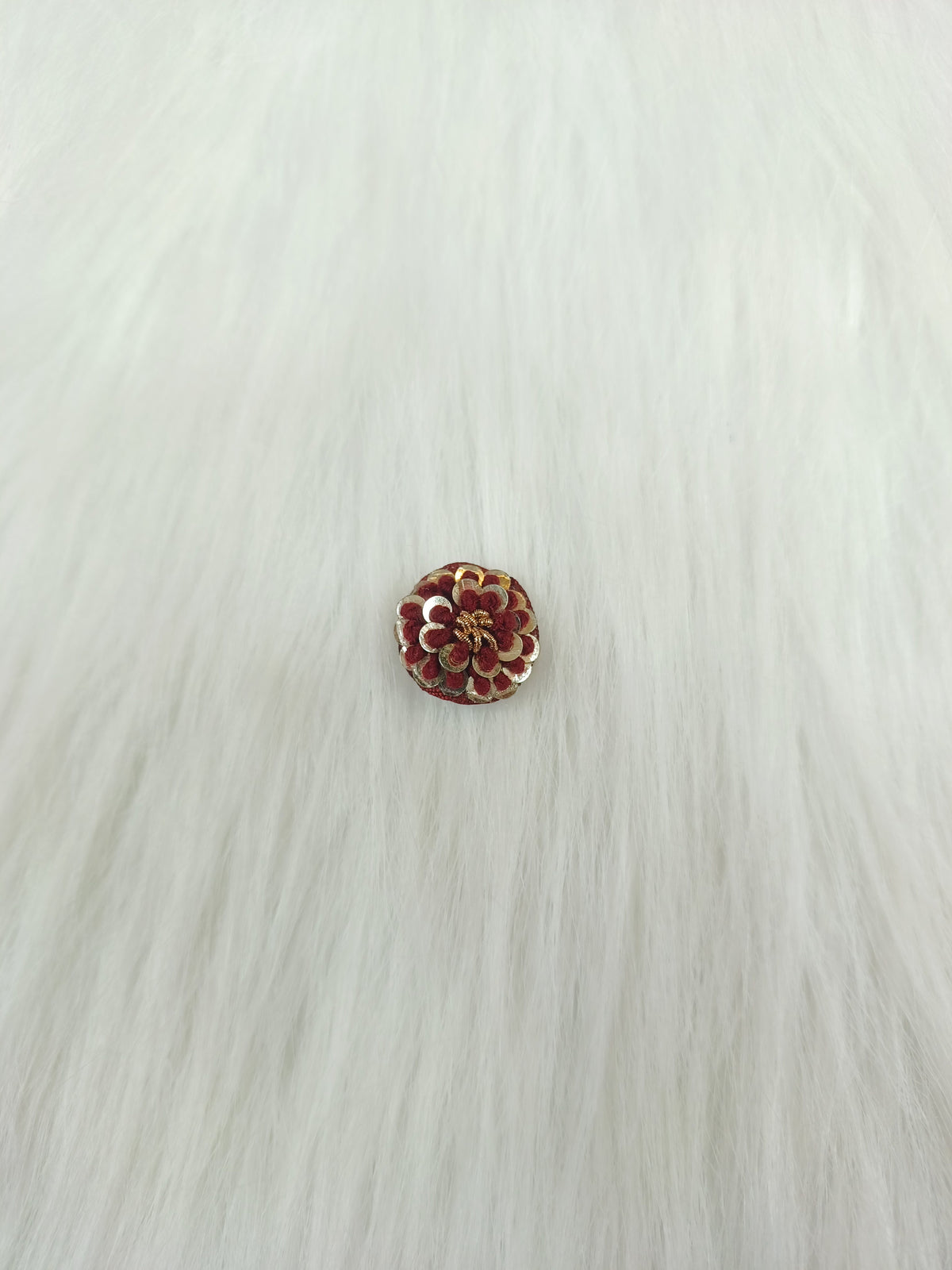Embroidery and sequence handwork marun Button - LH B118