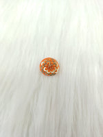 Embroidery and sequence handwork orange Button - LH B126