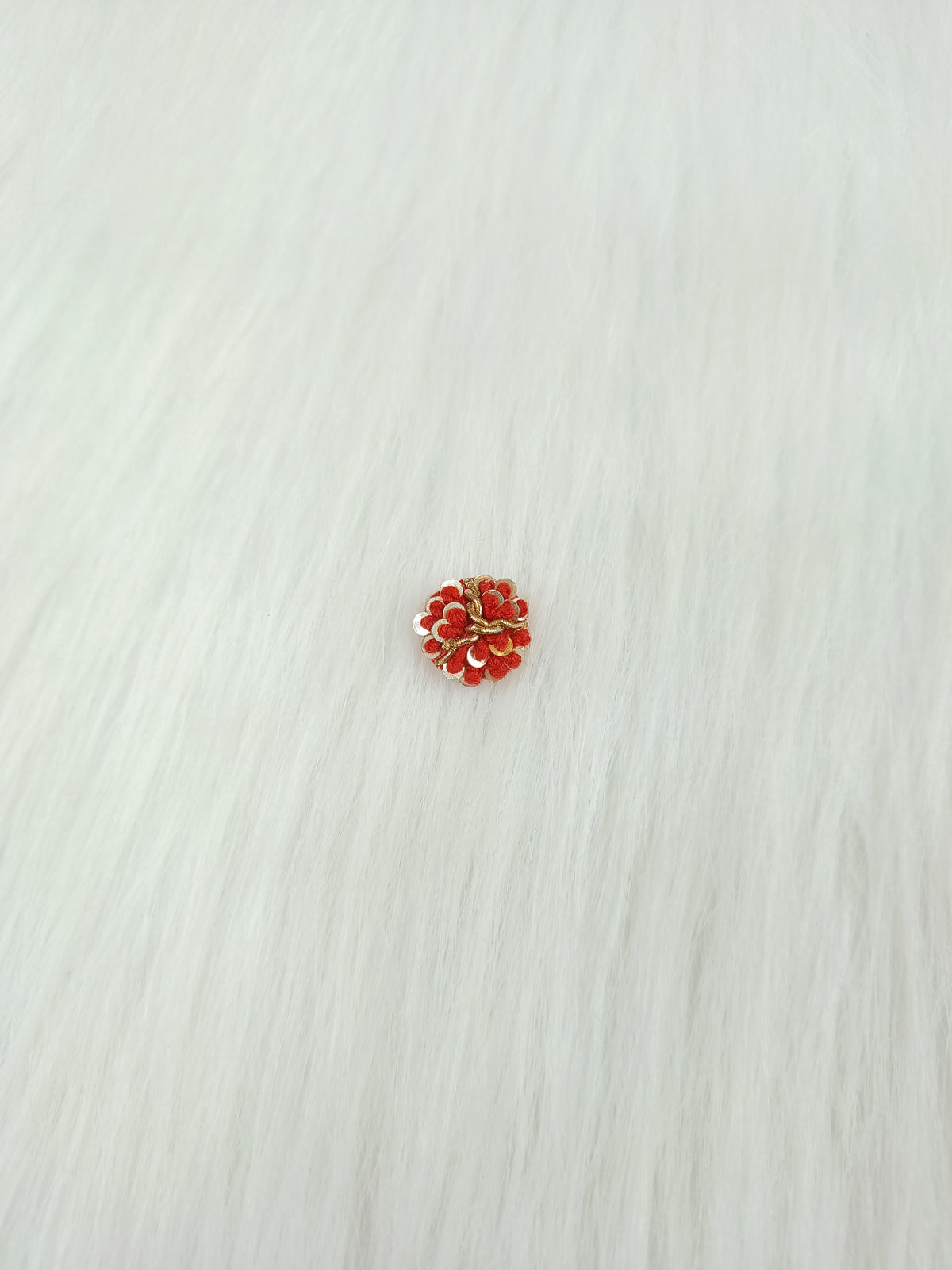Zardosi and Embroidery handwork Red Button - LH B139