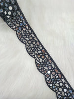 Mirrorwork black lace - LH A60Lace Hut Lace Hut