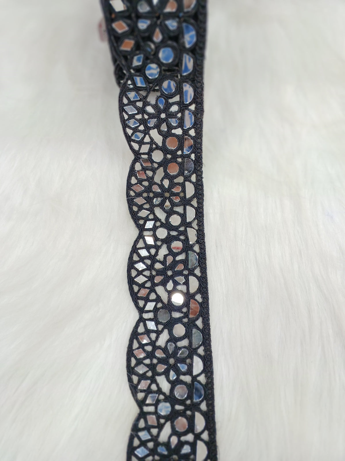 Mirrorwork black lace - LH A60Lace Hut Lace Hut