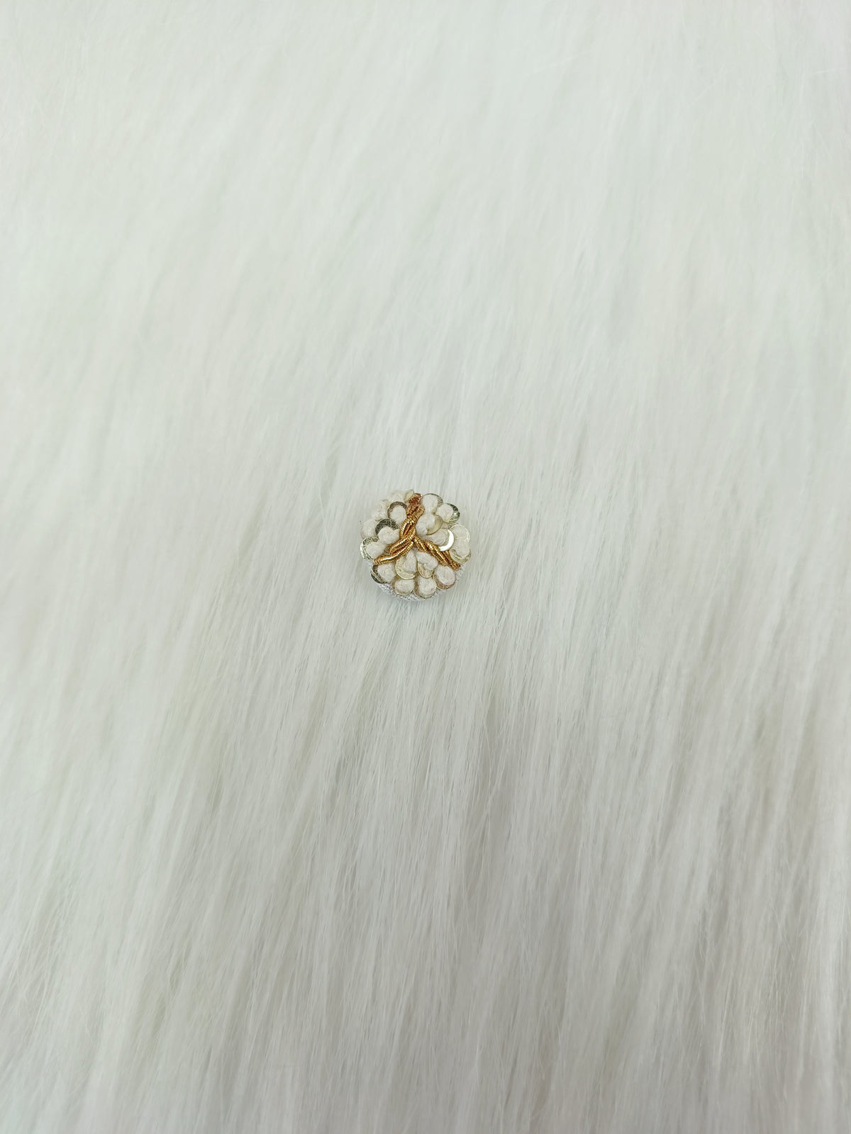 Zardosi and Embroidery handwork off white Button - LH B141