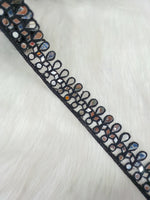 Mirror work black lace - LH A57Lace Hut Lace Hut