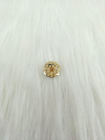 Embroidery and sequence handwork beige Button - LH B119